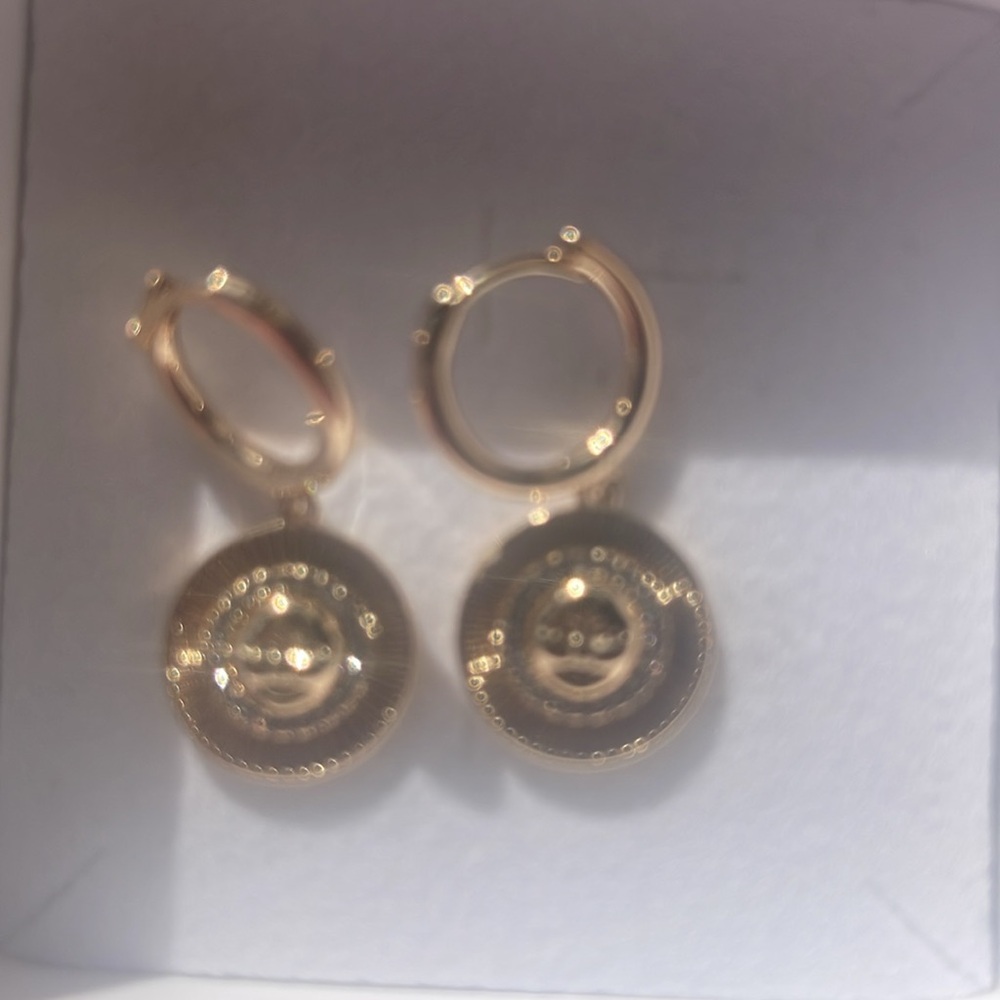 Elizabeth Stone gold earrings NWOT - Picture 4 of 5